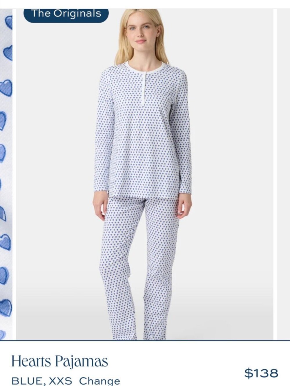 NWT Roberta Roller Rabbit Heart Pajama set